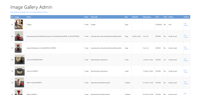 Image of the CMS image Admin tool