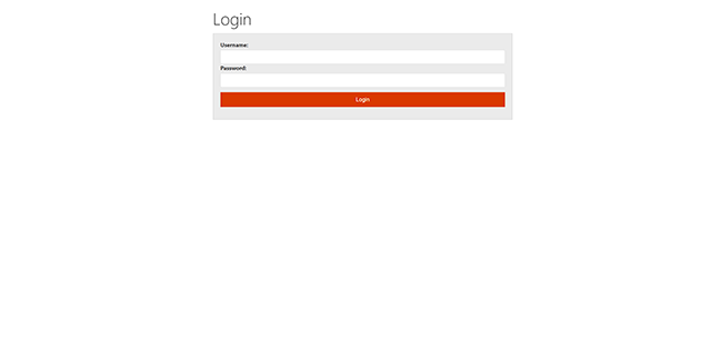 Image of a login page
